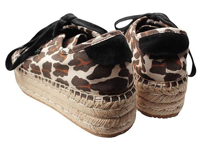Tory Burch Sneaker espadrilles con stampa leopardata Marrone - vista 4