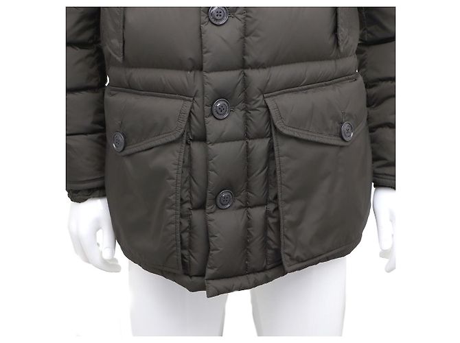 Moncler Giacca imbottita da uomo in kaki Marrone - vista 4