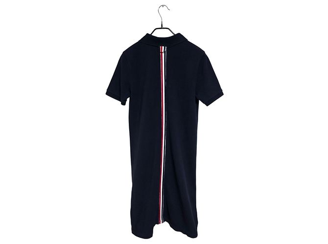Thom Browne Abito in piqué a maniche corte Blu - vista 2
