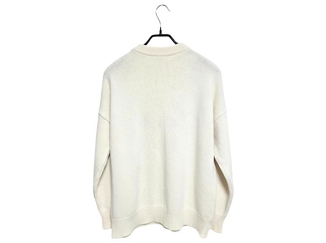 Loewe Strick mit Pom Pom Stickerei Weiß - Ansicht 2