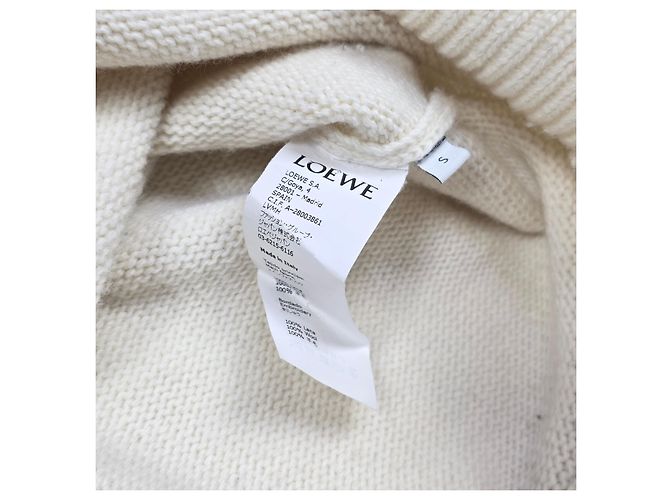 Loewe Strick mit Pom Pom Stickerei Weiß - Ansicht 5