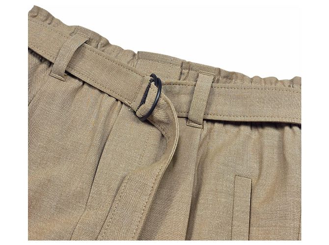 Brunello Cucinelli Damenhose mit Gürtel und elastischem Bund Braun - Ansicht 3
