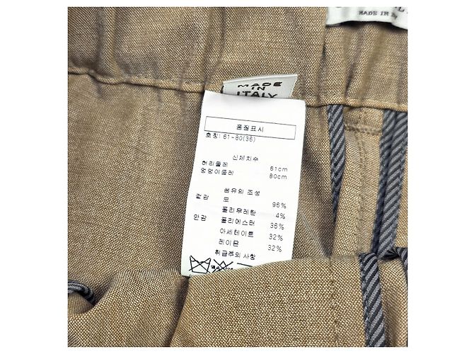 Brunello Cucinelli Damenhose mit Gürtel und elastischem Bund Braun - Ansicht 5