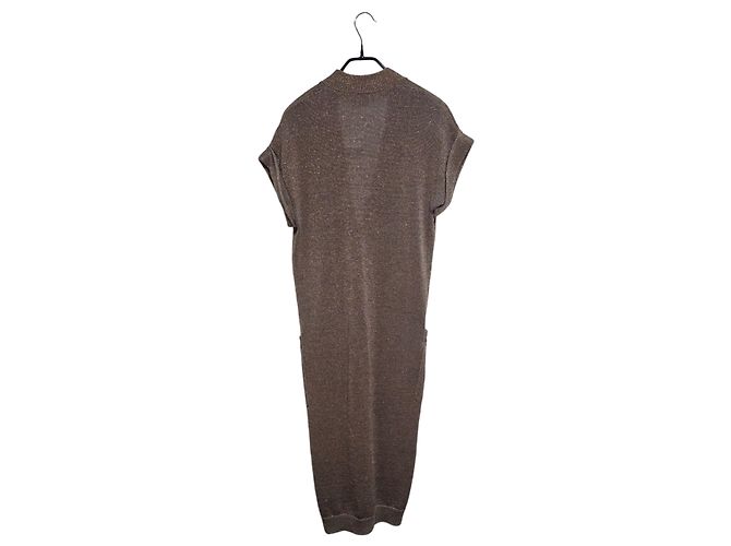 Brunello Cucinelli Cárdigan largo sin mangas para mujer Castaño - vista 2