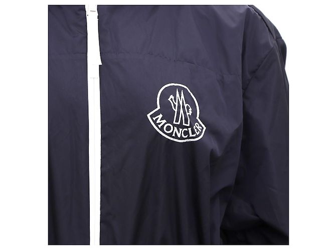 Moncler Windbreaker Hoodie Zip-Up Jacket Blue - view 3