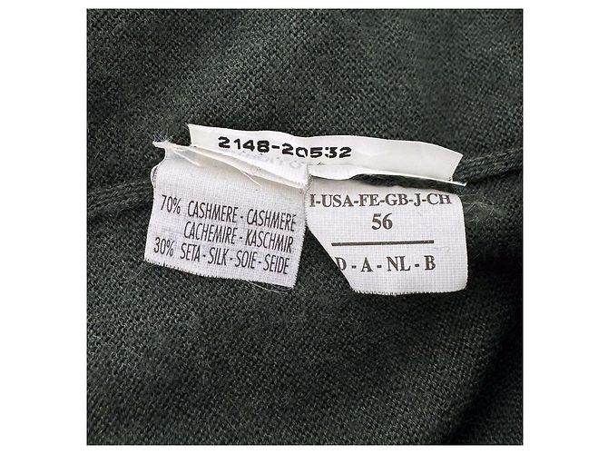 Brunello Cucinelli Cardigan en maille convertible en soie et cachemire pour homme Khaki Marron - vue 10