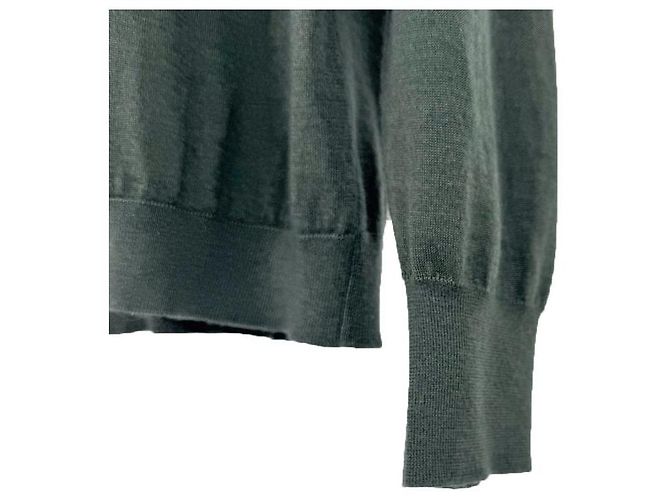 Brunello Cucinelli Cardigan en maille convertible en soie et cachemire pour homme Khaki Marron - vue 8