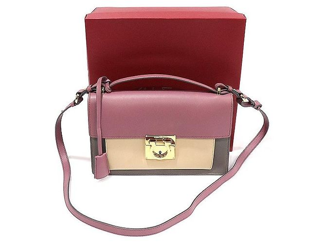 Salvatore Ferragamo Eileen Medium aus mehrfarbigem Kalbsleder Gancini Braun - Ansicht 2
