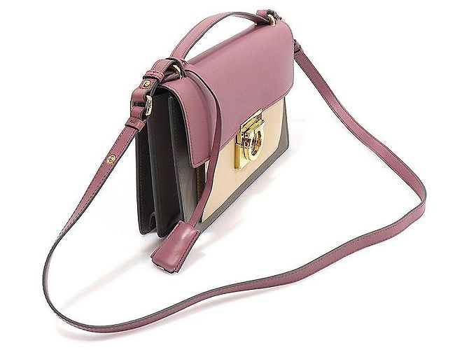 Salvatore Ferragamo Eileen Medium aus mehrfarbigem Kalbsleder Gancini Braun - Ansicht 3