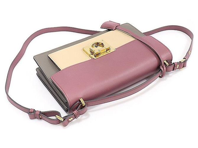 Salvatore Ferragamo Eileen Medium aus mehrfarbigem Kalbsleder Gancini Braun - Ansicht 4