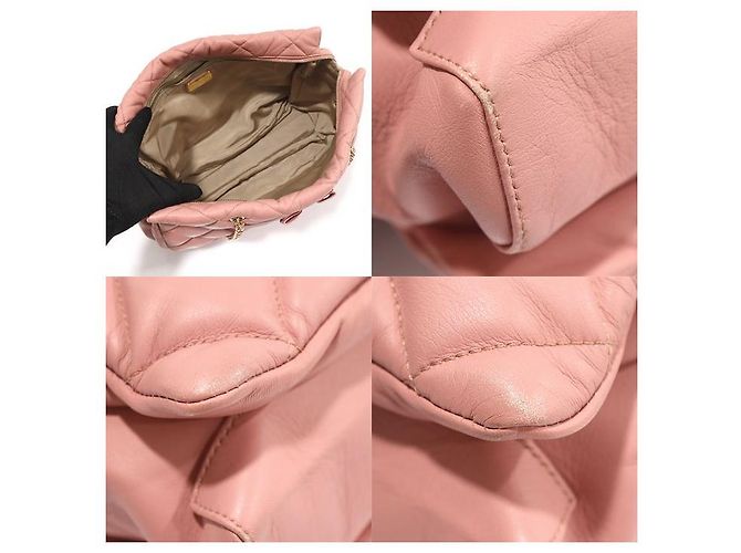 Salvatore Ferragamo Bolsa de ombro com corrente GINETTE em napa acolchoada rosa - vista 5