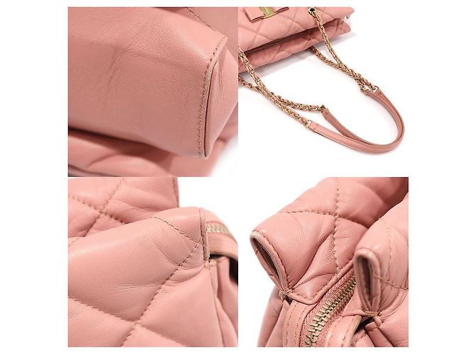 Salvatore Ferragamo Bolsa de ombro com corrente GINETTE em napa acolchoada rosa - vista 6