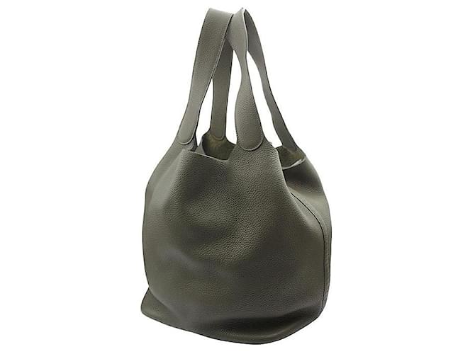 Hermès Picotin Verde Oliva Argento - vista 2