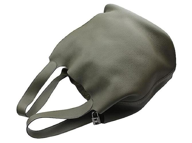 Hermès Picotin Verde Oliva Argento - vista 3