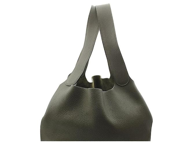 Hermès Picotin Verde Oliva Argento - vista 6