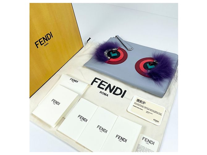Fendi Rucksack Fox Fur Monster (OS) Blau - Ansicht 2
