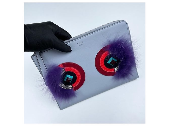 Fendi Rucksack Fox Fur Monster (OS) Blau - Ansicht 5