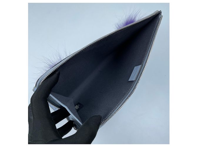 Fendi Rucksack Fox Fur Monster (OS) Blau - Ansicht 9