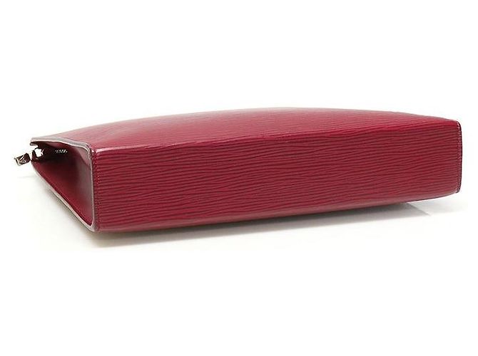 Louis Vuitton Beauty Case e Clutch in Pelle Epi Fuchsia Rosso - vista 4