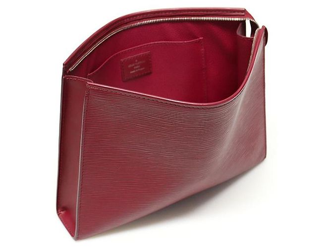 Louis Vuitton Beauty Case e Clutch in Pelle Epi Fuchsia Rosso - vista 5