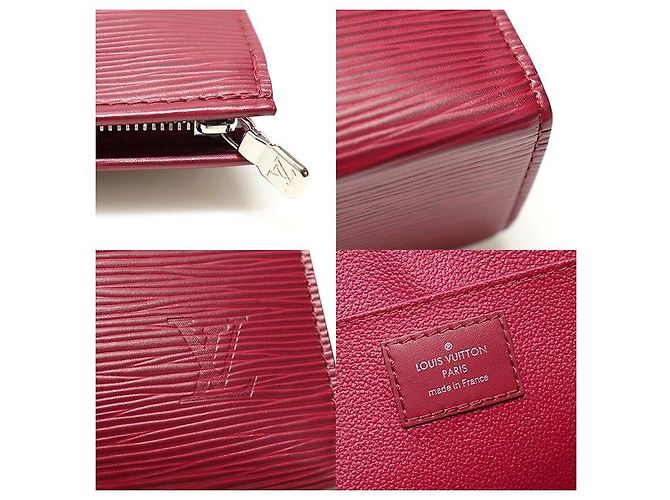 Louis Vuitton Beauty Case e Clutch in Pelle Epi Fuchsia Rosso - vista 7
