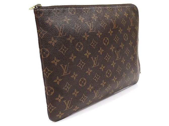 Louis Vuitton Clutch Etui Voyage MM in tela Monogram Nero - vista 3
