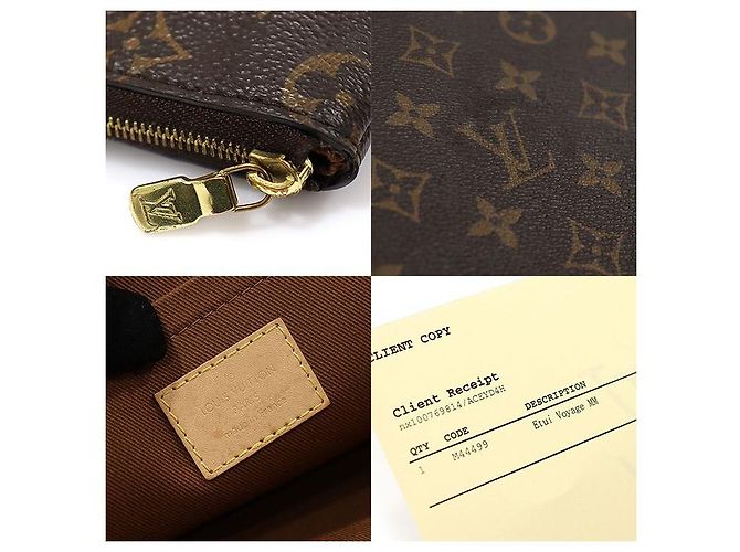 Louis Vuitton Clutch Etui Voyage MM in tela Monogram Nero - vista 7