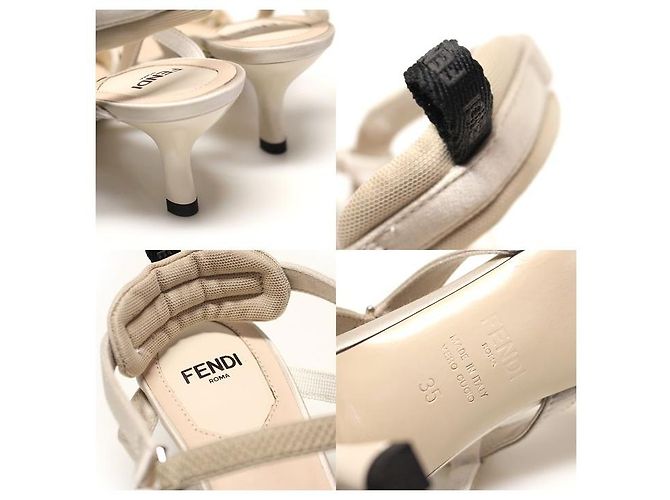 Fendi Slingback con tacco medio in mesh rosa con ricamo di colibrì e strass - vista 8