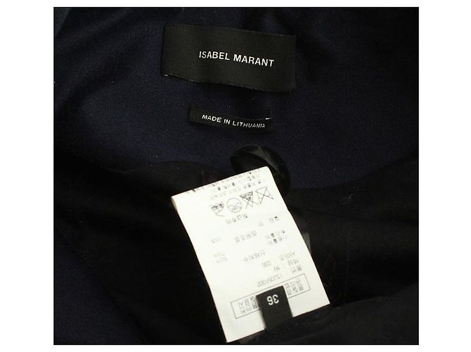 Giacca in cotone blu navy Isabel Marant Nero - vista 3
