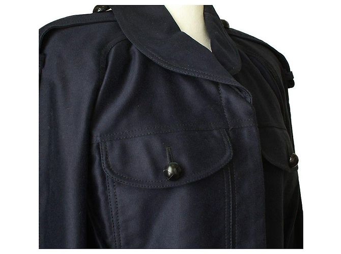 Giacca in cotone blu navy Isabel Marant Nero - vista 4