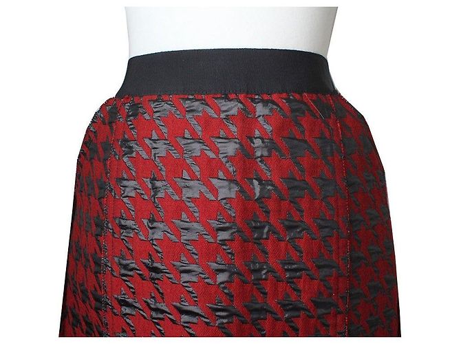 Dolce & Gabbana Falda de cuadros pata de gallo Roja - vista 4