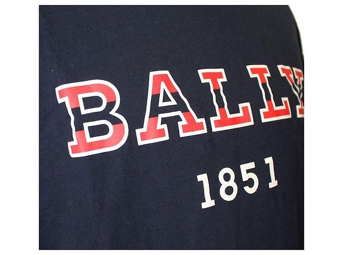 Bally Navy Logo Baumwoll-T-Shirt für Herren Blau - Ansicht 5
