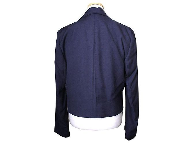 Céline Navy-Linen-Jacke Schwarz - Ansicht 2