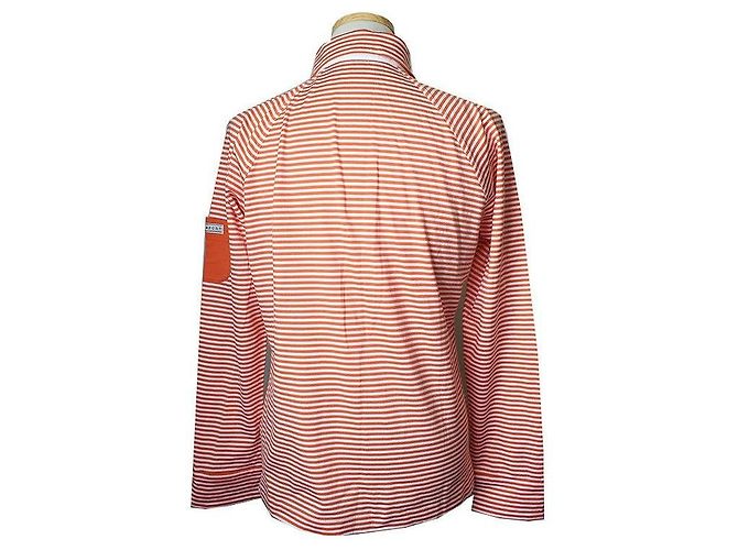 Lanvin Top de manga larga con rayas naranjas deportivas Roja - vista 2