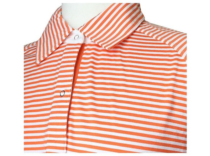 Lanvin Top de manga larga con rayas naranjas deportivas Roja - vista 4