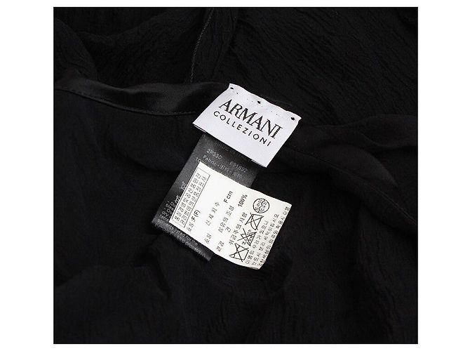 Armani Collegioni Seidenschal Schwarz Einheitsgröße - Ansicht 4