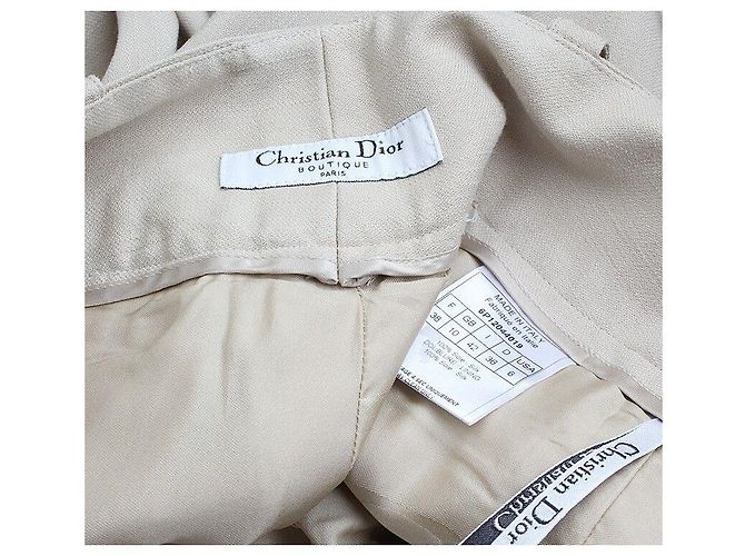 Dior Beige Seidenhose Silber - Ansicht 3