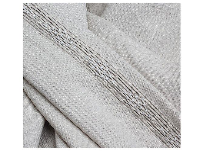 Dior Beige Seidenhose Silber - Ansicht 4