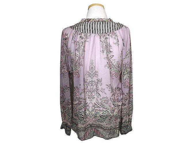 Etro Blusa de seda con estampado lila Multicolor - vista 2