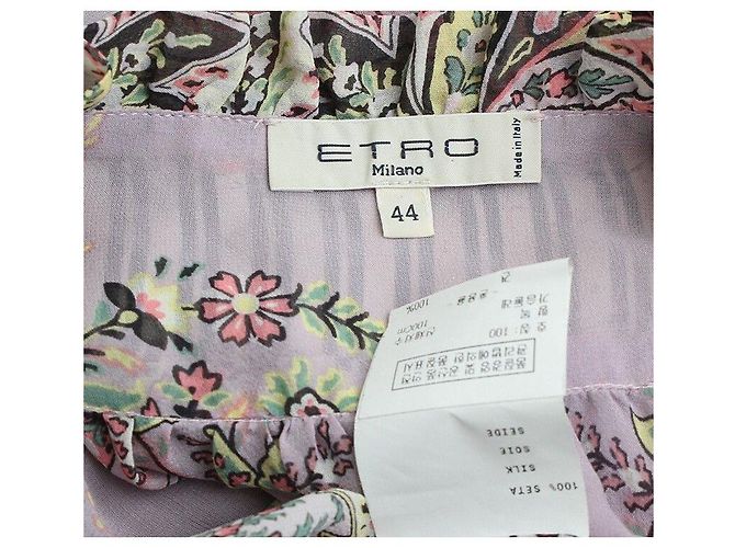 Etro Blusa de seda con estampado lila Multicolor - vista 3