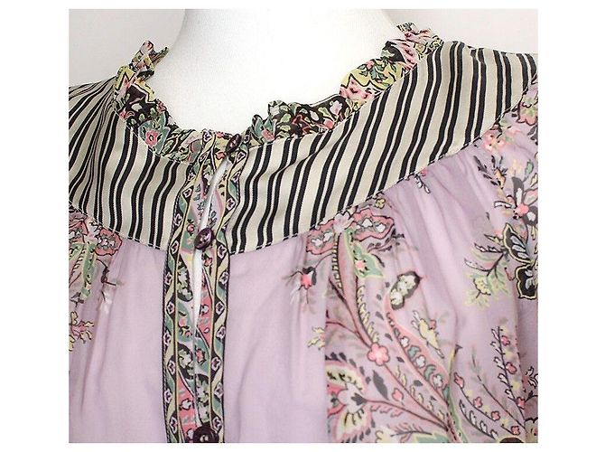 Etro Blusa de seda con estampado lila Multicolor - vista 4