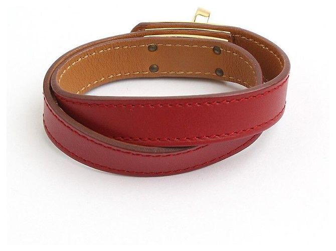 Hermès Pulsera Kelly roja con estampado - vista 2