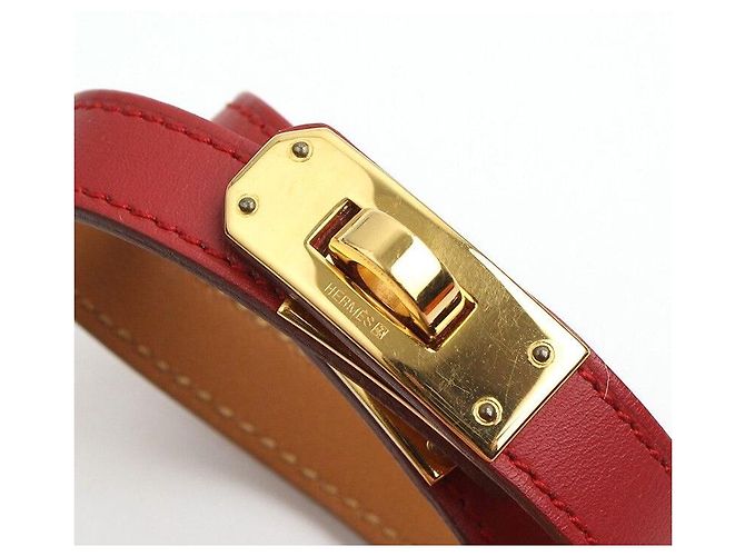 Hermès Pulsera Kelly roja con estampado - vista 4