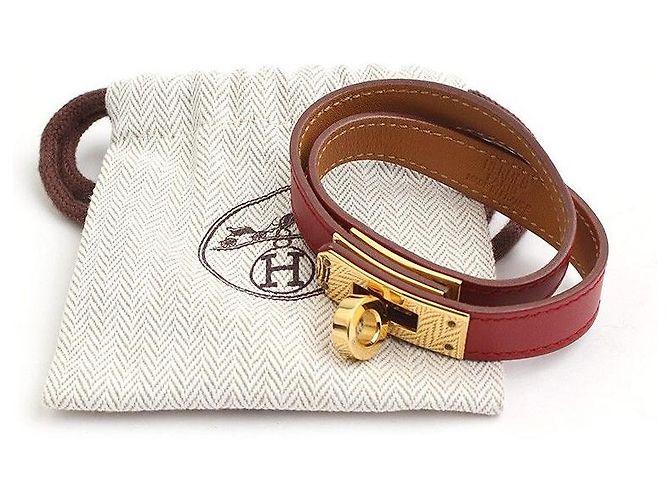 Hermès Pulsera Kelly roja con estampado - vista 5