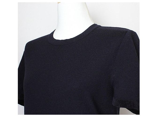Salvatore Ferragamo Top de punto azul marino Negro - vista 4