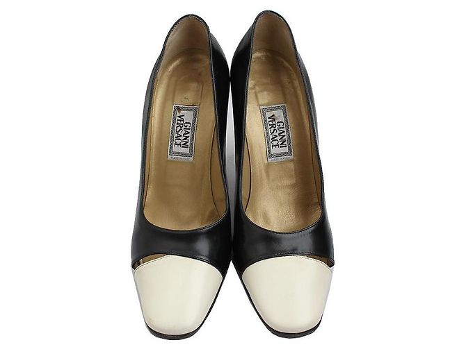 Versace Schwarz-weiße Pumps - Ansicht 2