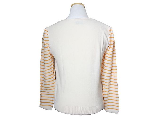 Sonia by Sonia Rykiel Stricktop mit orangefarbenen Streifen Braun - Ansicht 2