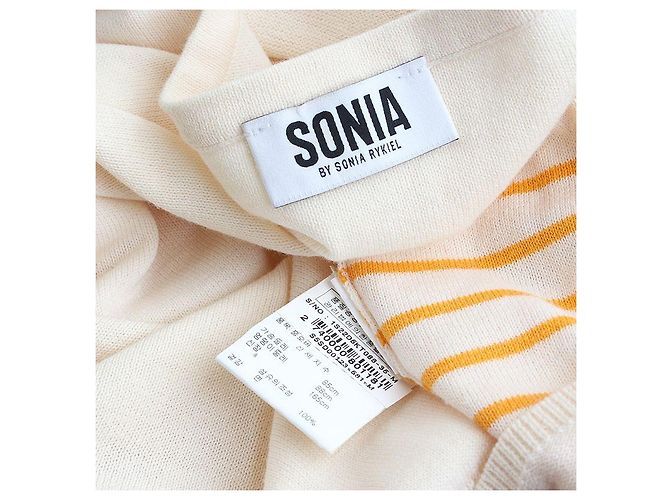 Sonia by Sonia Rykiel Stricktop mit orangefarbenen Streifen Braun - Ansicht 3