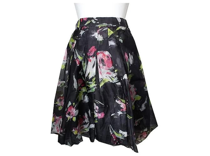 Dolce & Gabbana Falda de seda transparente Negro - vista 2