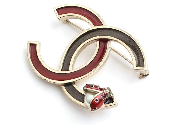 Chanel Ladybug-Brosche mit CC-Logo Mehrfarben - Ansicht 2
